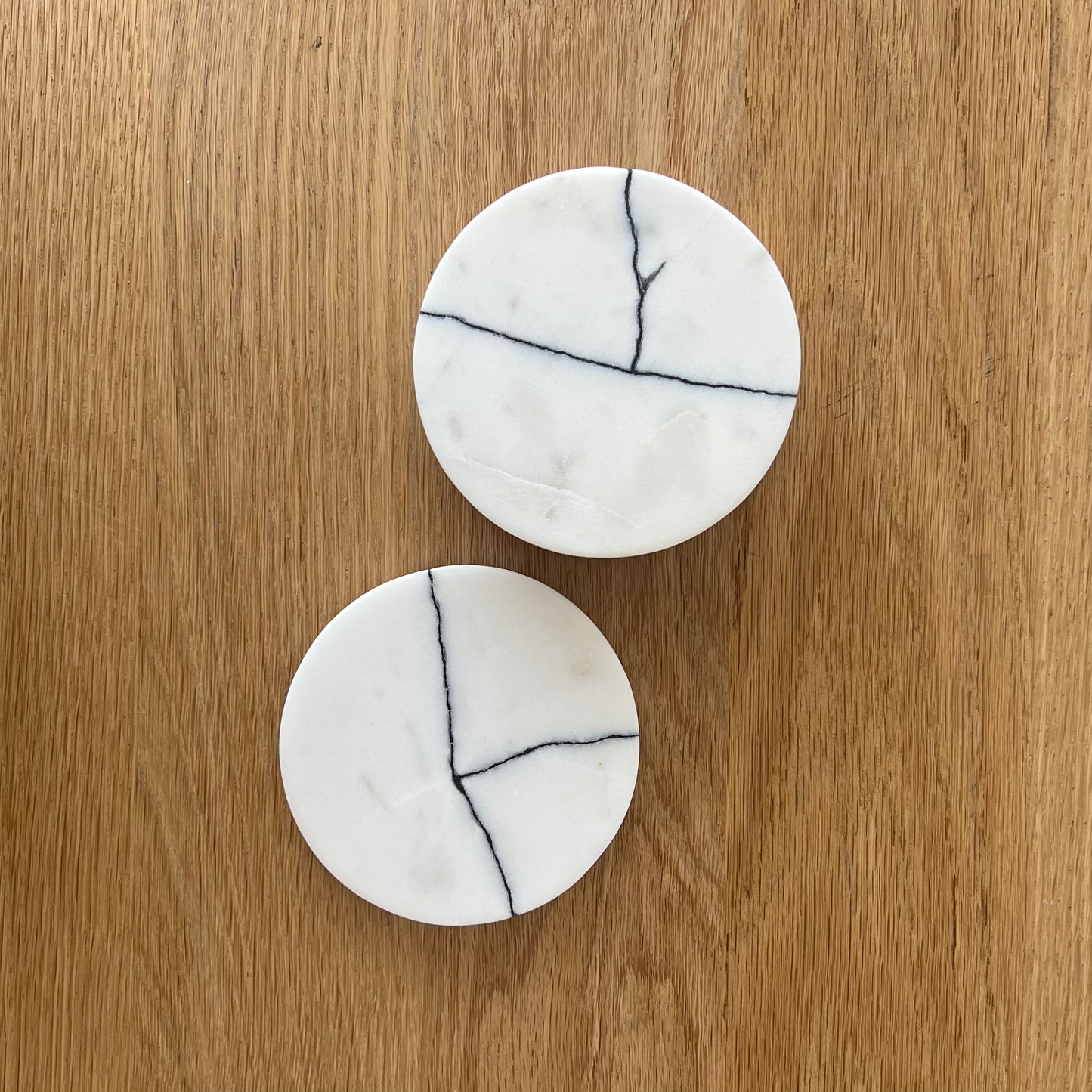 Pearl Veined Marble Coasters - Set of 4