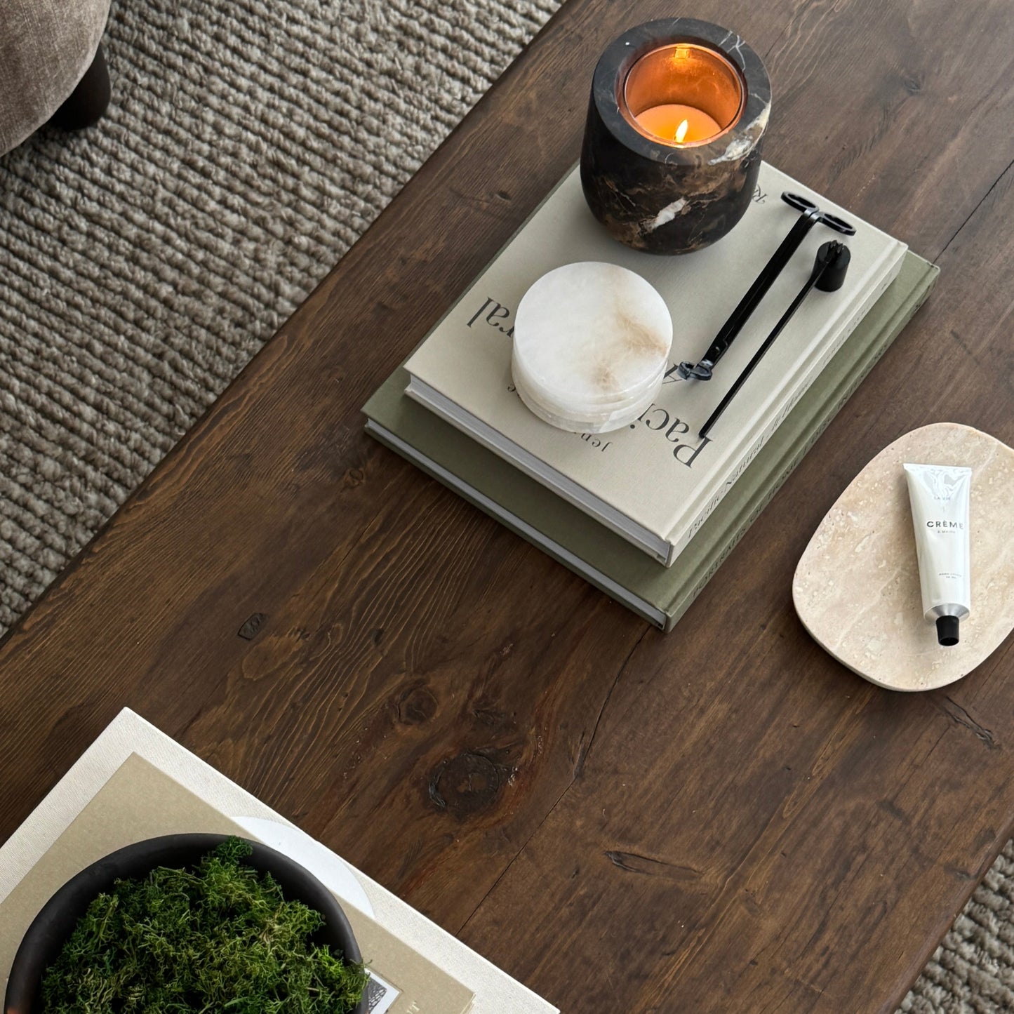 Portoro Marble Candle Vessel