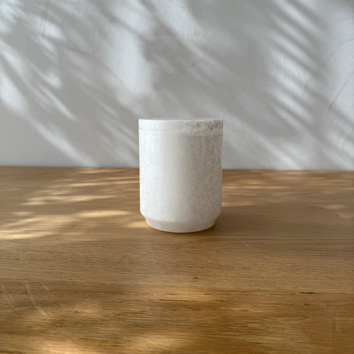 White Alabaster Canister