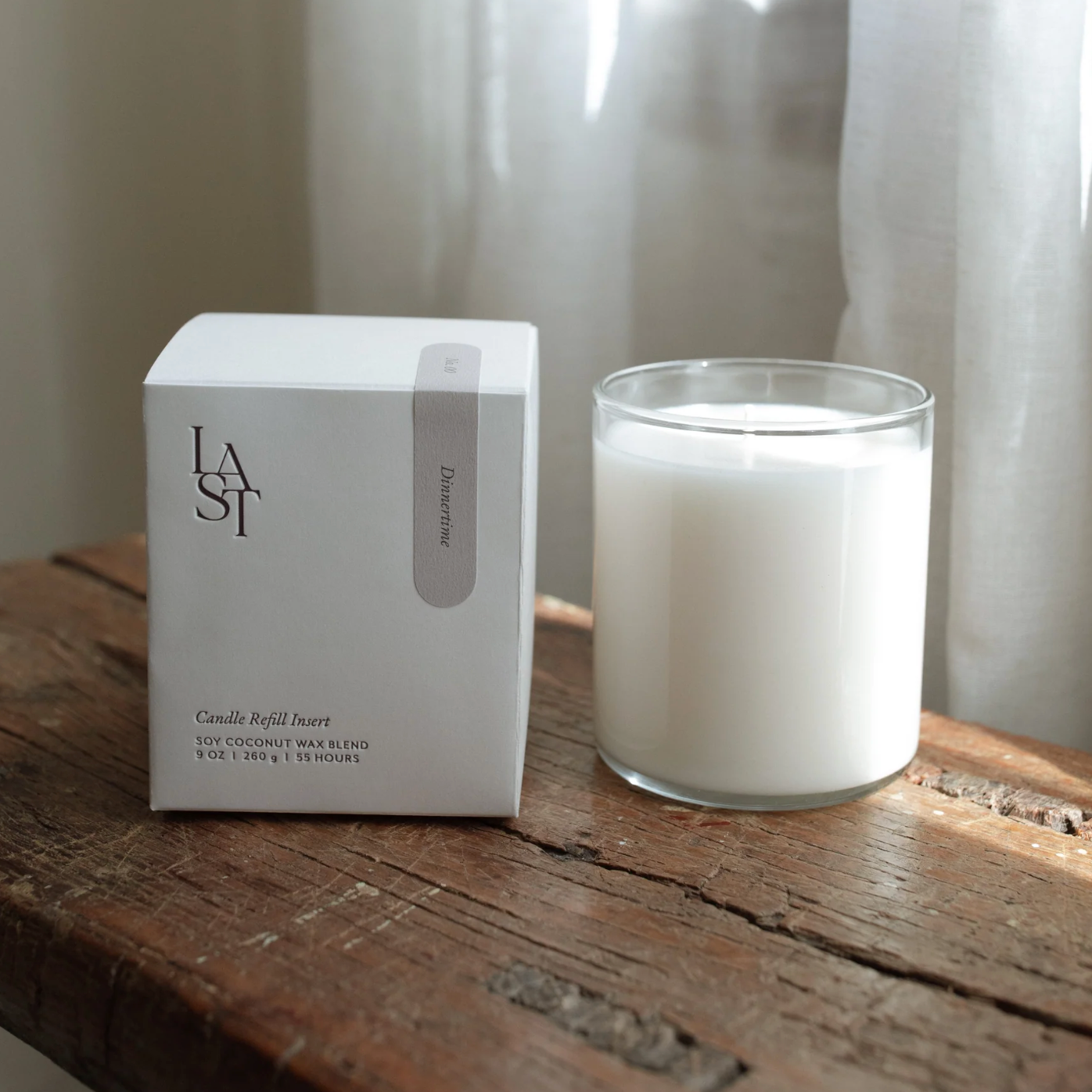 Beige Travertine Candle Vessel