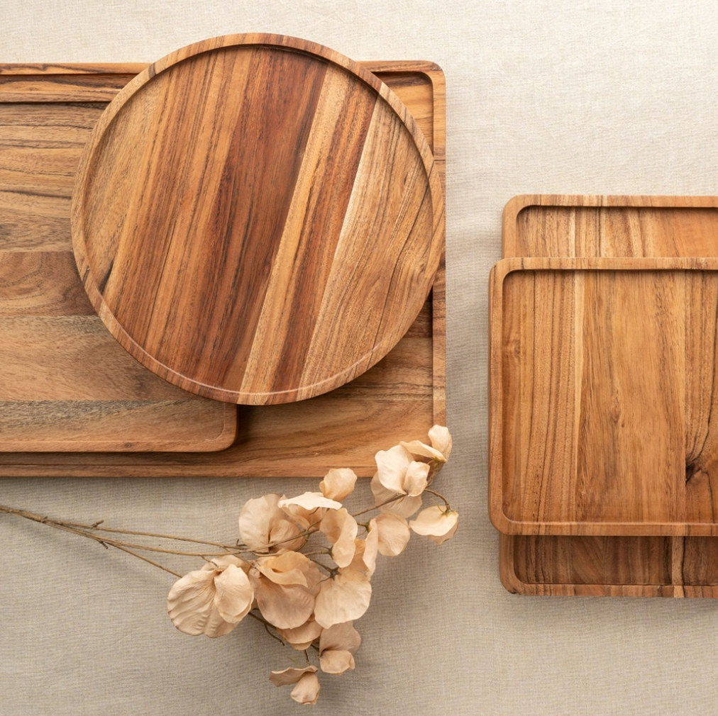 Heritage Acacia Square Tray