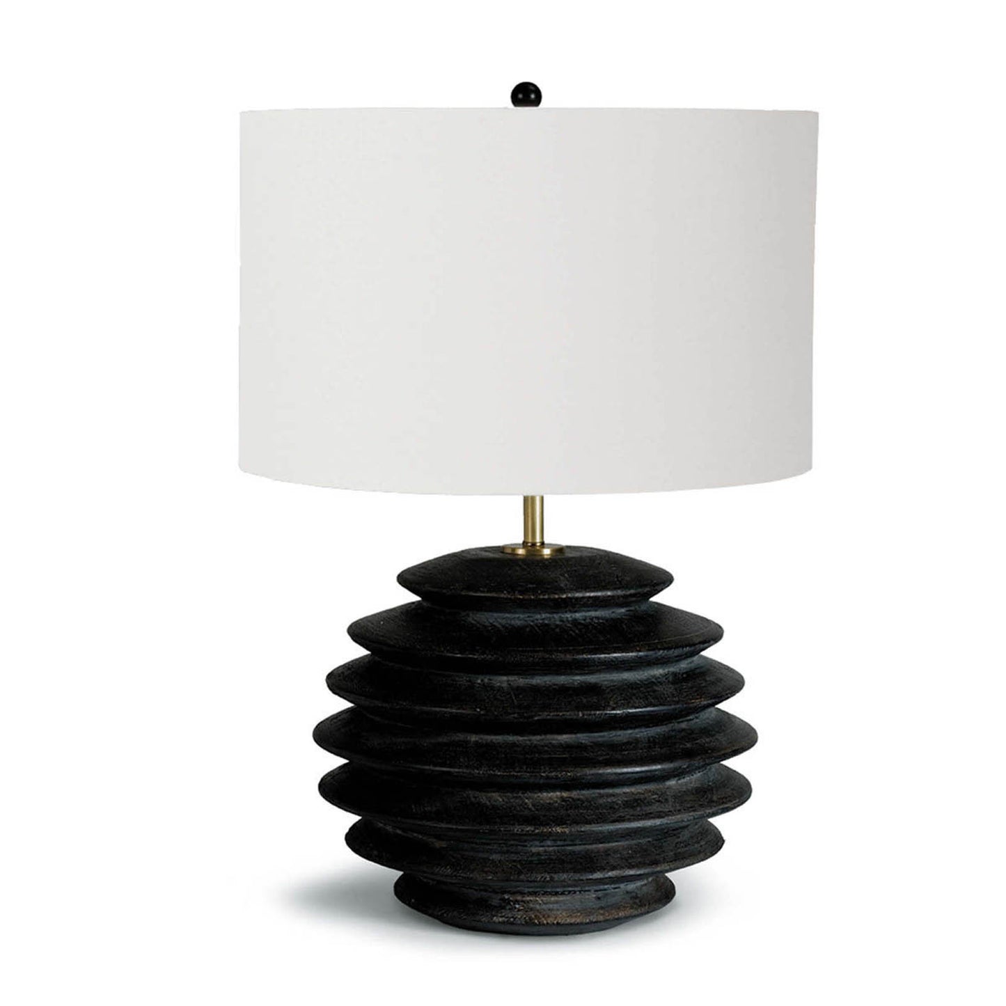 Regina Andrew Accordian Black Round Table Lamp