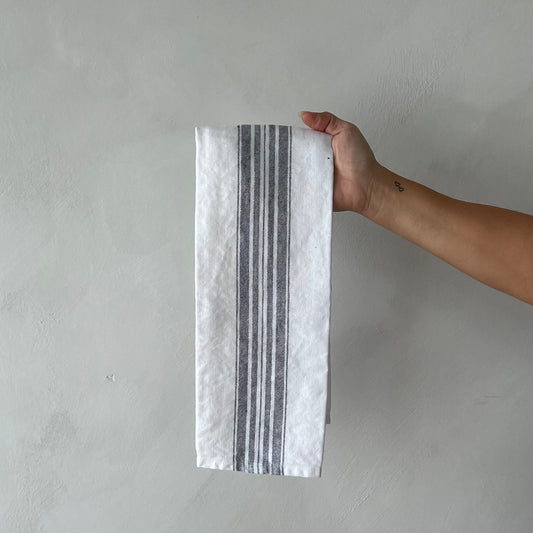 Disa Stonewashed Linen Charcoal Tea Towel