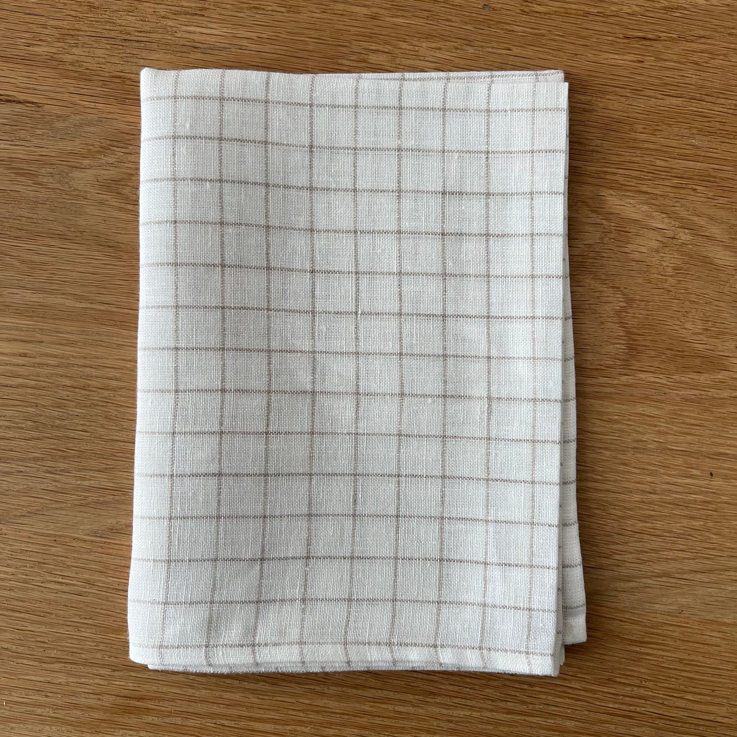 Daisy Checkered Linen Tea Towel