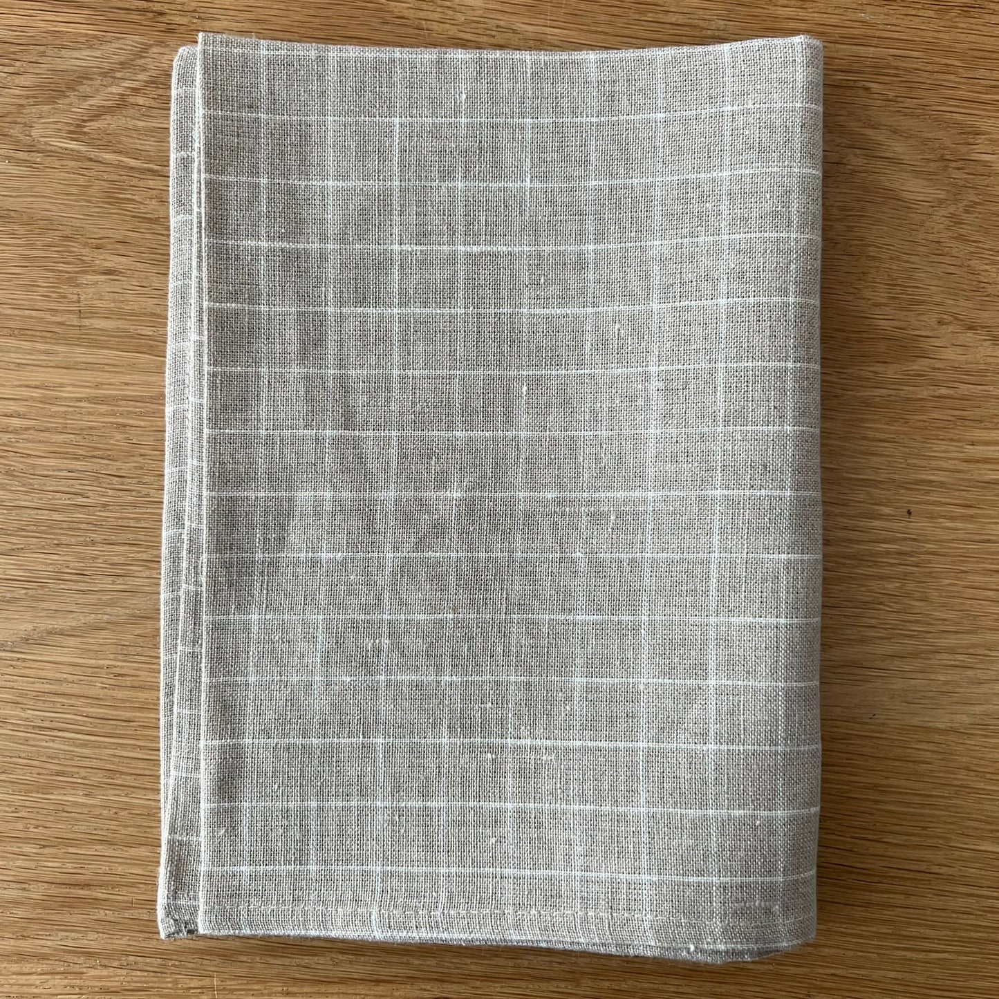 Daisy Checkered Linen Tea Towel