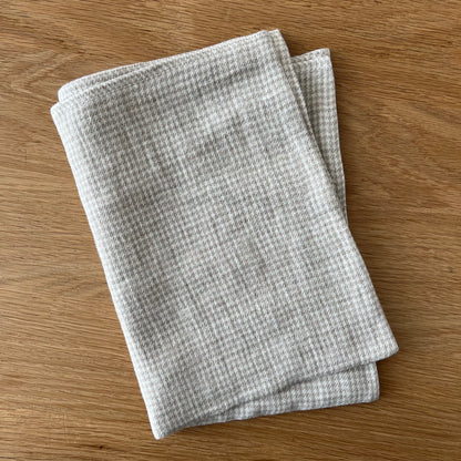 Violet Houndstooth Natural & Ivory Tea Towel