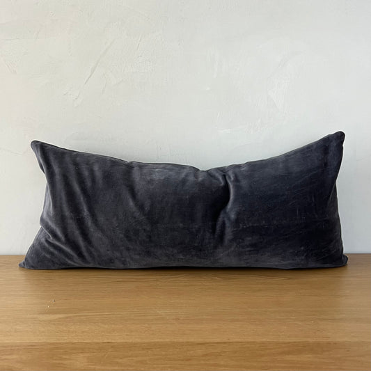 Lima Graphite Velvet Pillow Cover