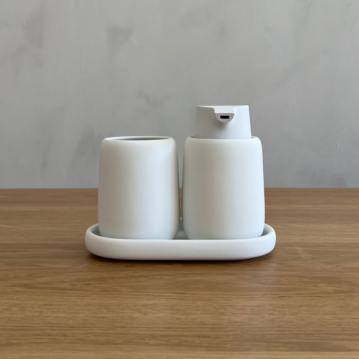 Pure Ceramic Oval Tray - White