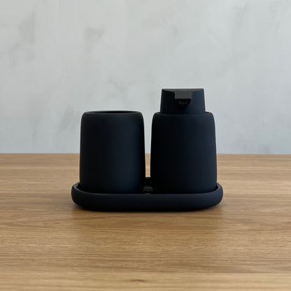 Pure Ceramic Oval Tray - Black
