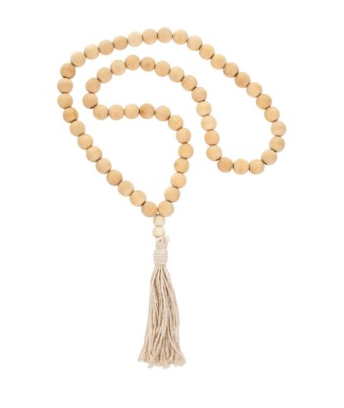 Tassel Natural Wood Blessing Beads