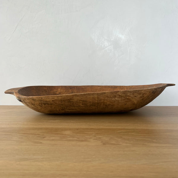 Antique Oval wood Bowl