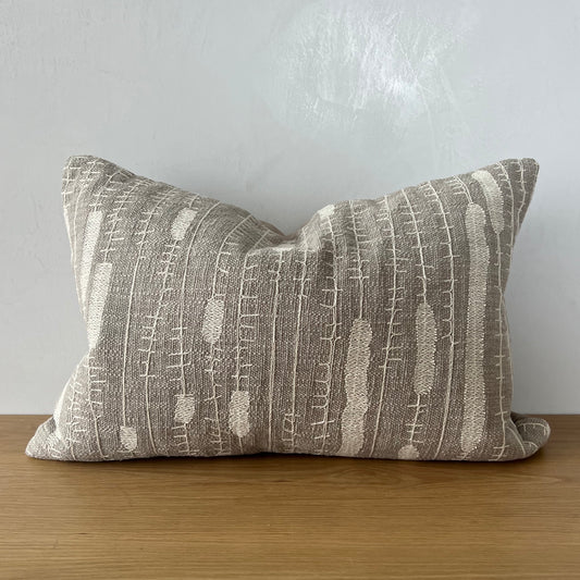Lumbar Pillow Cover with Embroidery