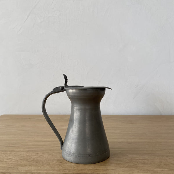 Antique Jug with Lid,  English Pewter