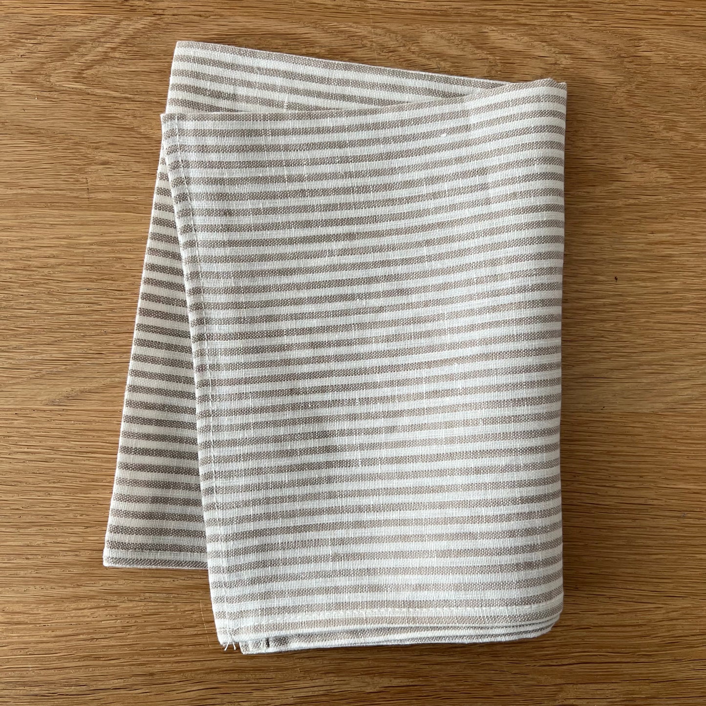 Lily Striped Linen Tea Towel