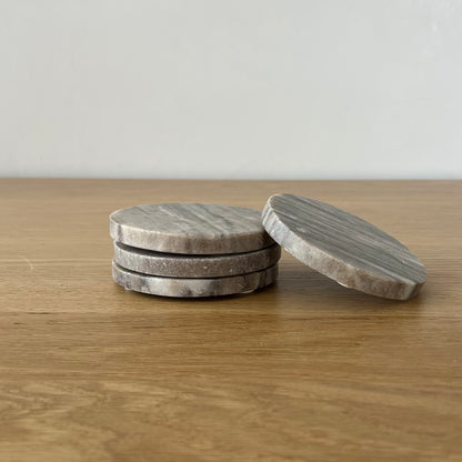 Venus Brown Marble Coasters (Set of 4)