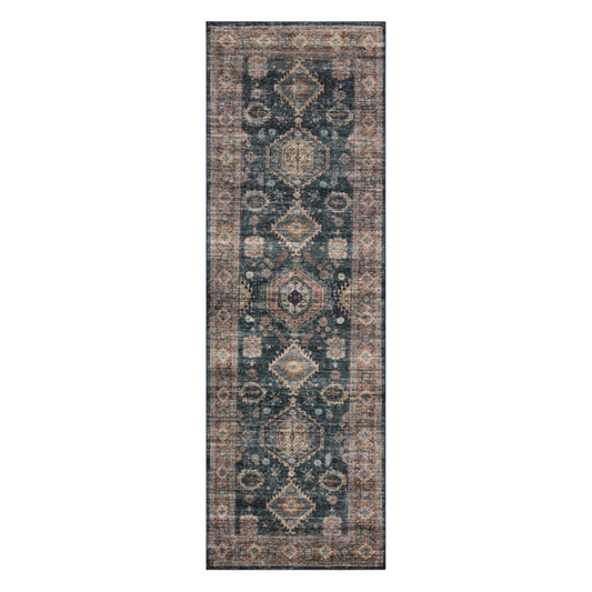 Anniston Machine Washable Runner - Denim Sunset