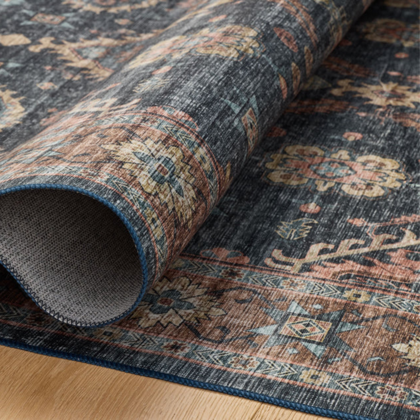 Anniston Machine Washable Runner - Denim Sunset