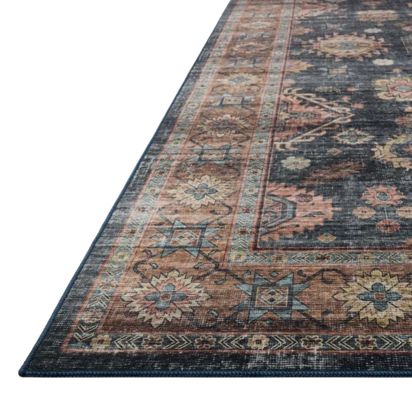Anniston Machine Washable Runner - Denim Sunset
