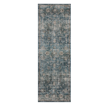 Anniston Machine Washable Runner - Lagoon Natural