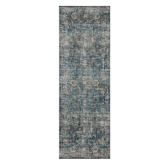 Anniston Machine Washable Runner - Lagoon Natural