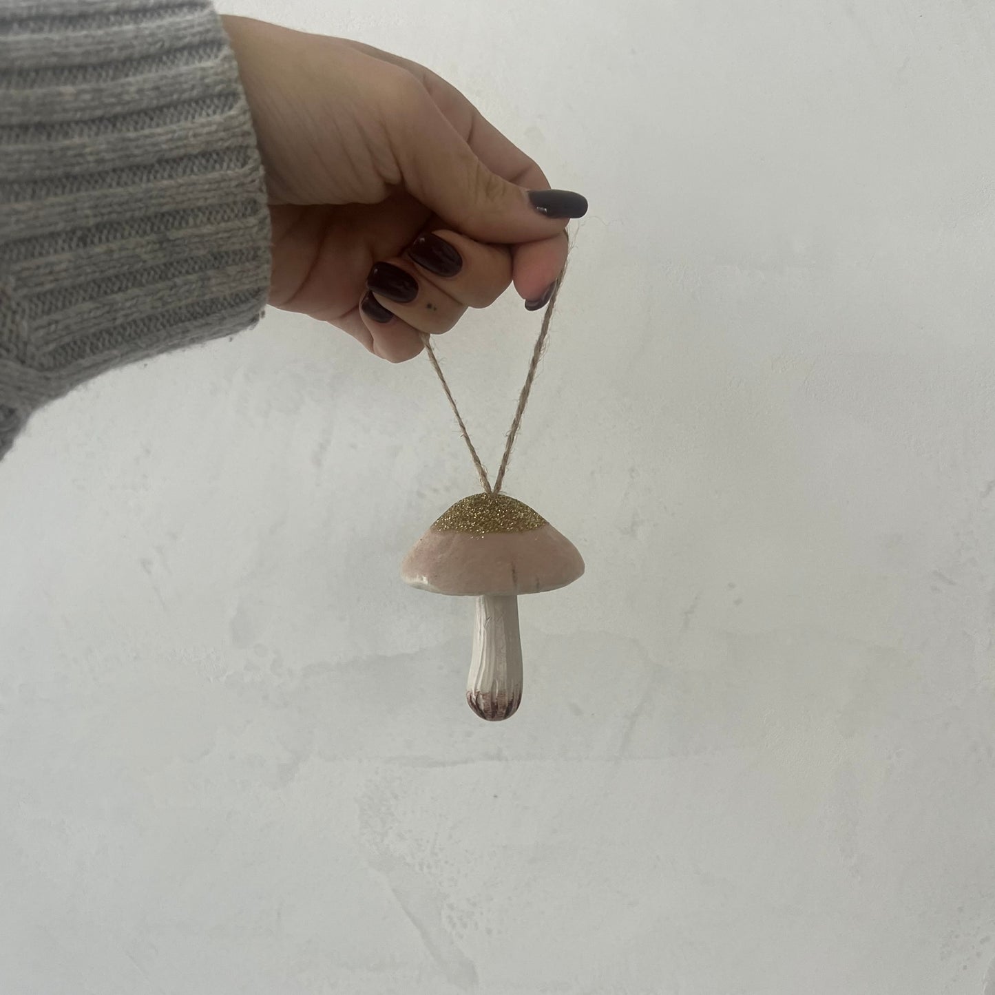 Mushroom Ornament - Pink