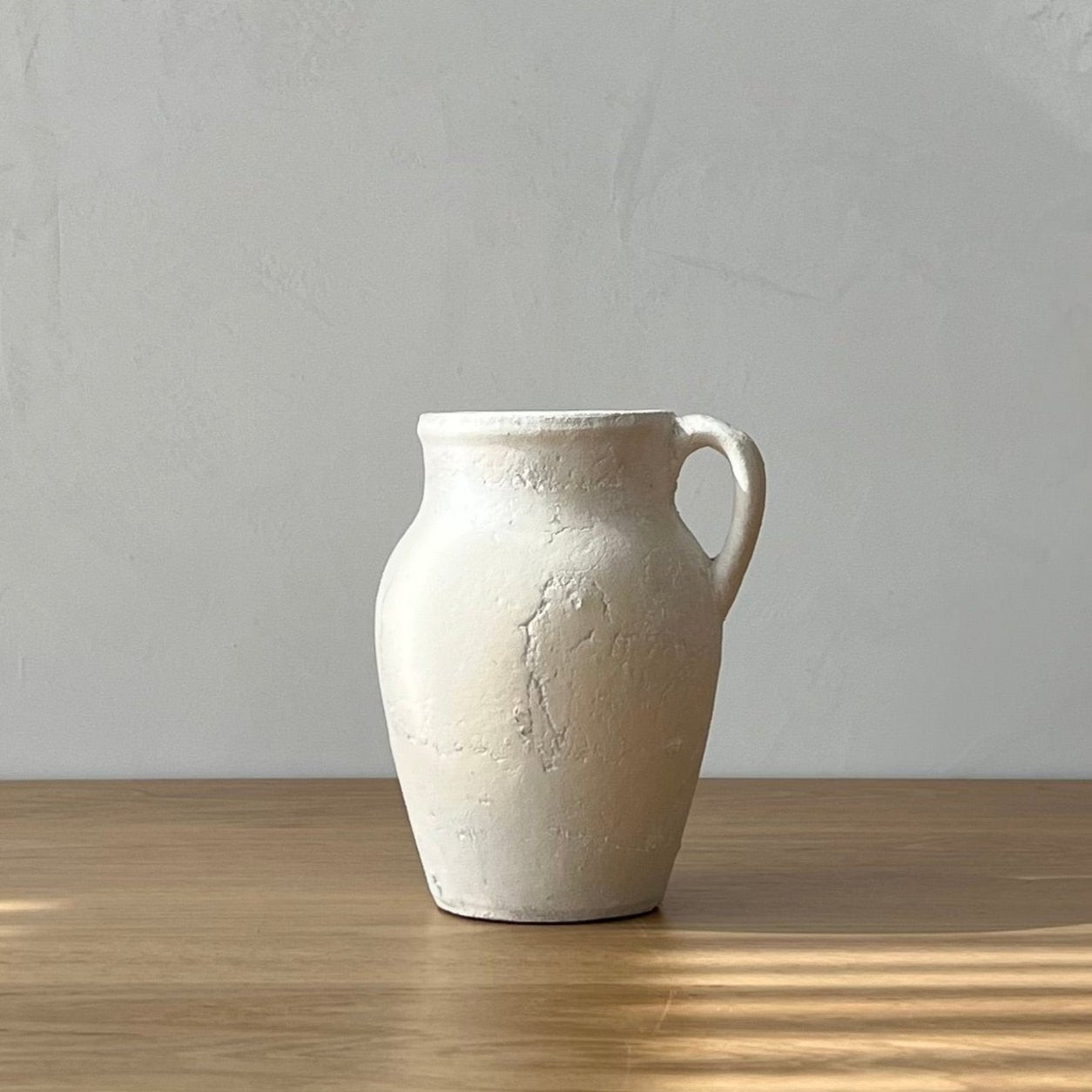 Beige wabi-sabi ceramic vase 