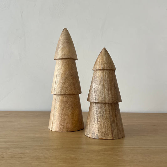 Wooden Decor Trees - Set of 2