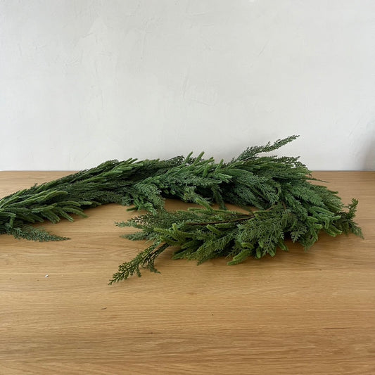 Festive Norfolk & Cypress Garland (6-Foot)