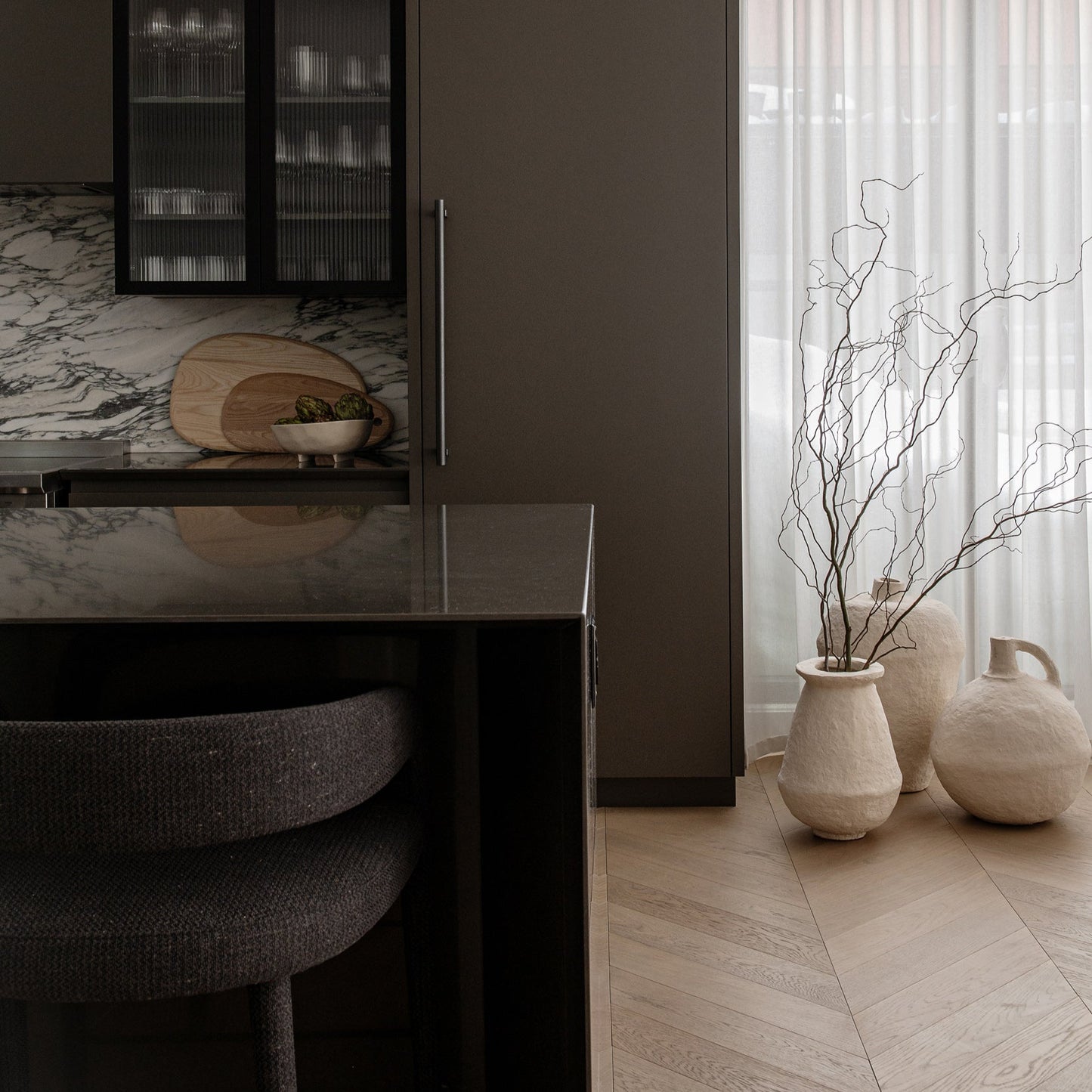 Timeless Sphere Paper Mache Vase