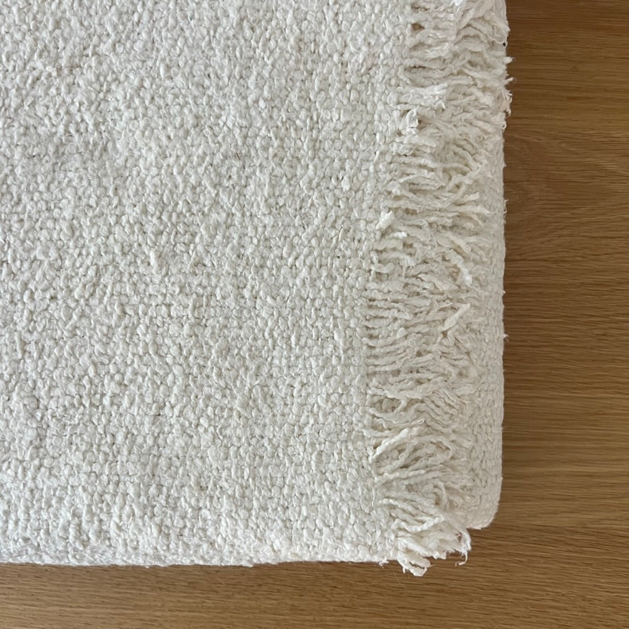 Fringed Boucle Bed Blanket