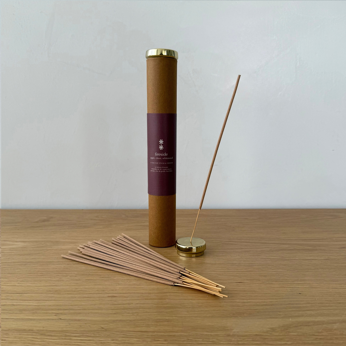 Fireside Incense Set/30 Sticks + Holder