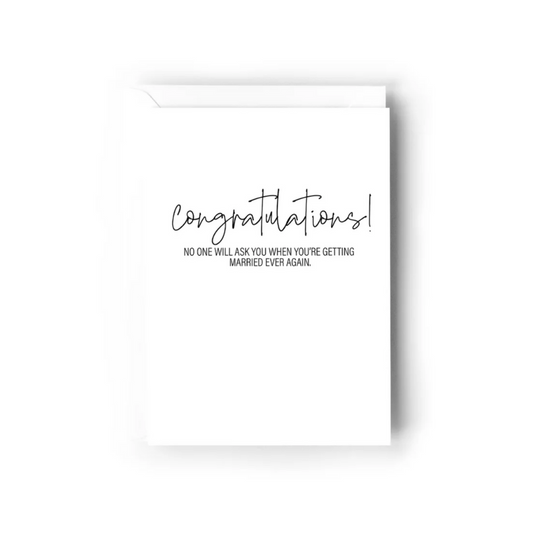 "Married" Greeting Card