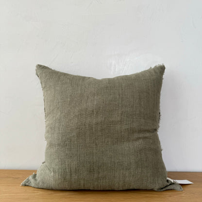 Forest Taupe Linen Pillow Cover - 24" x 24"
