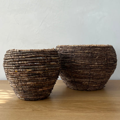 Plantain Rope Baskets - Set of 2