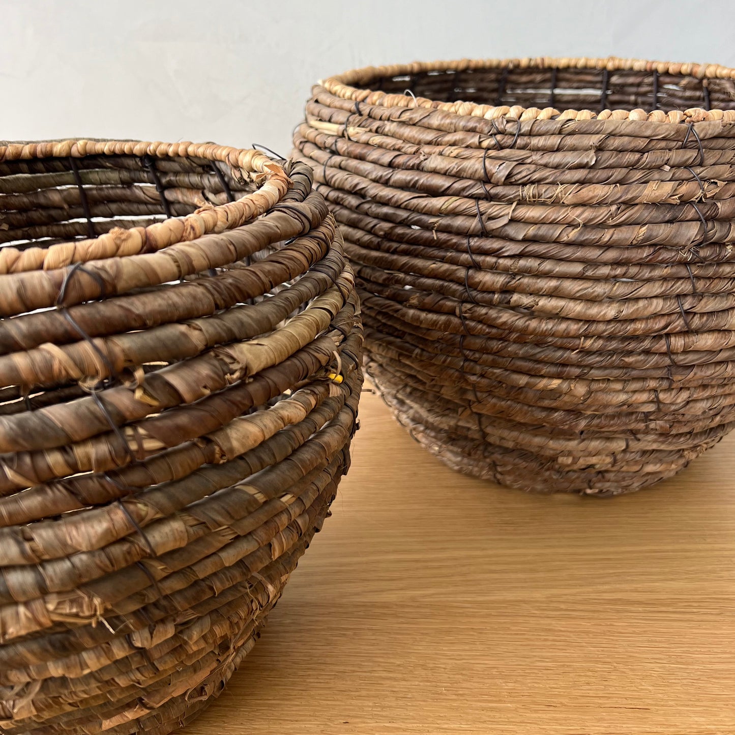 Plantain Rope Baskets - Set of 2