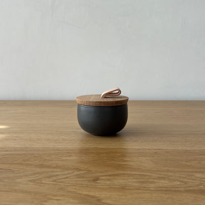 Minimo Salt Cellar with Oak Lid