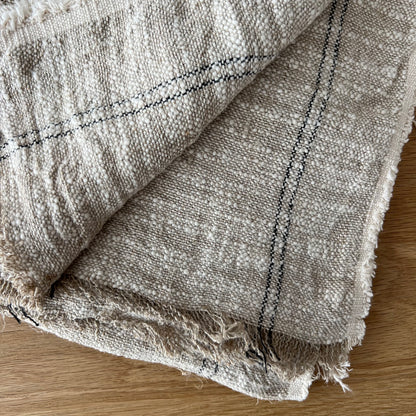 Stripe Slub Linen Throw