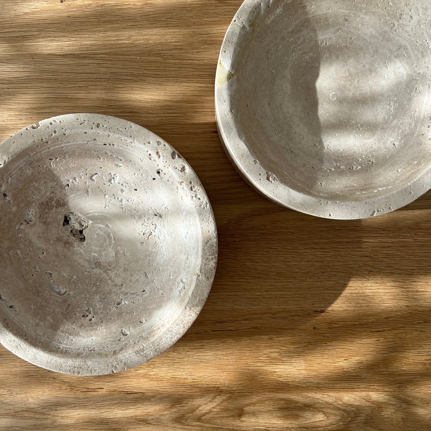 Wisp Travertine Beige Decorative Bowl