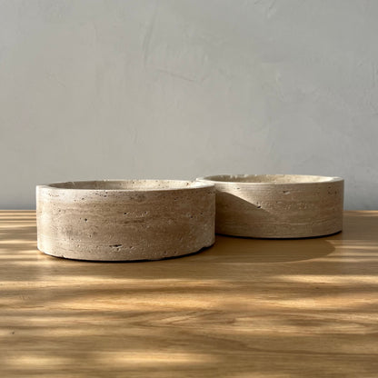 Wisp Travertine Beige Decorative Bowl