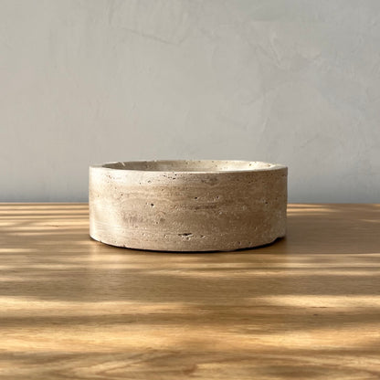 Wisp Travertine Beige Decorative Bowl