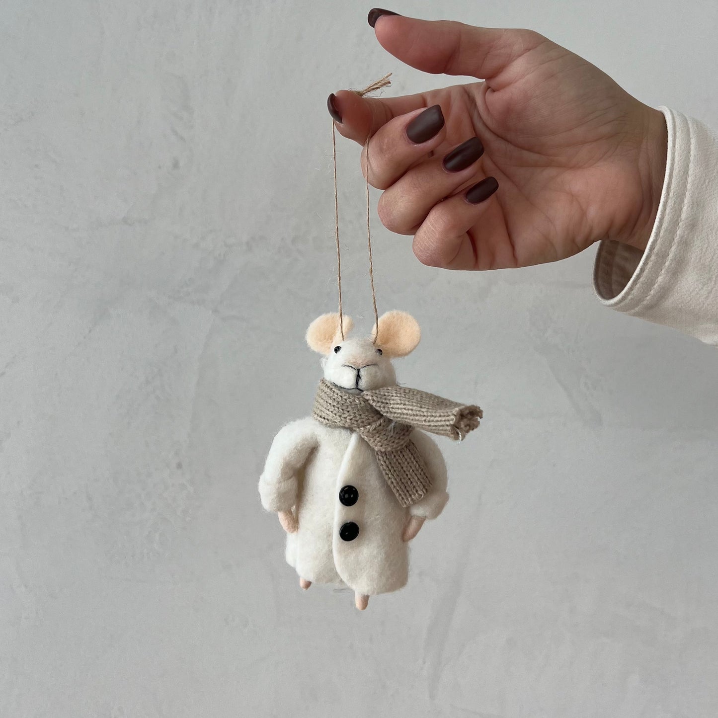 Winter Fashionista Wool Felt Mouse