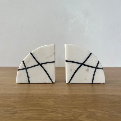 Brianna Rounded Marble Bookends