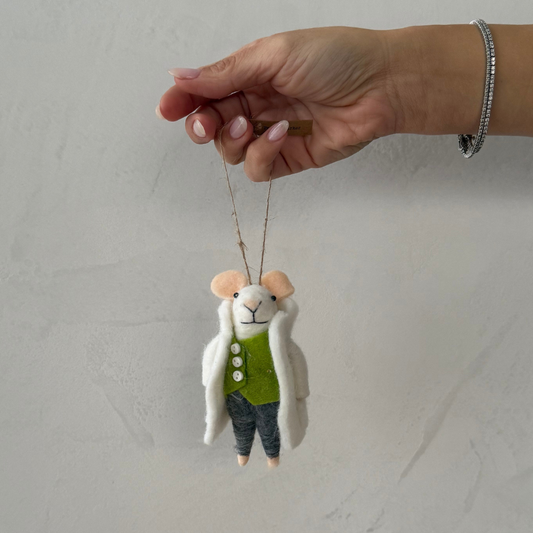 Peacoat Parker Mouse Holiday Ornament