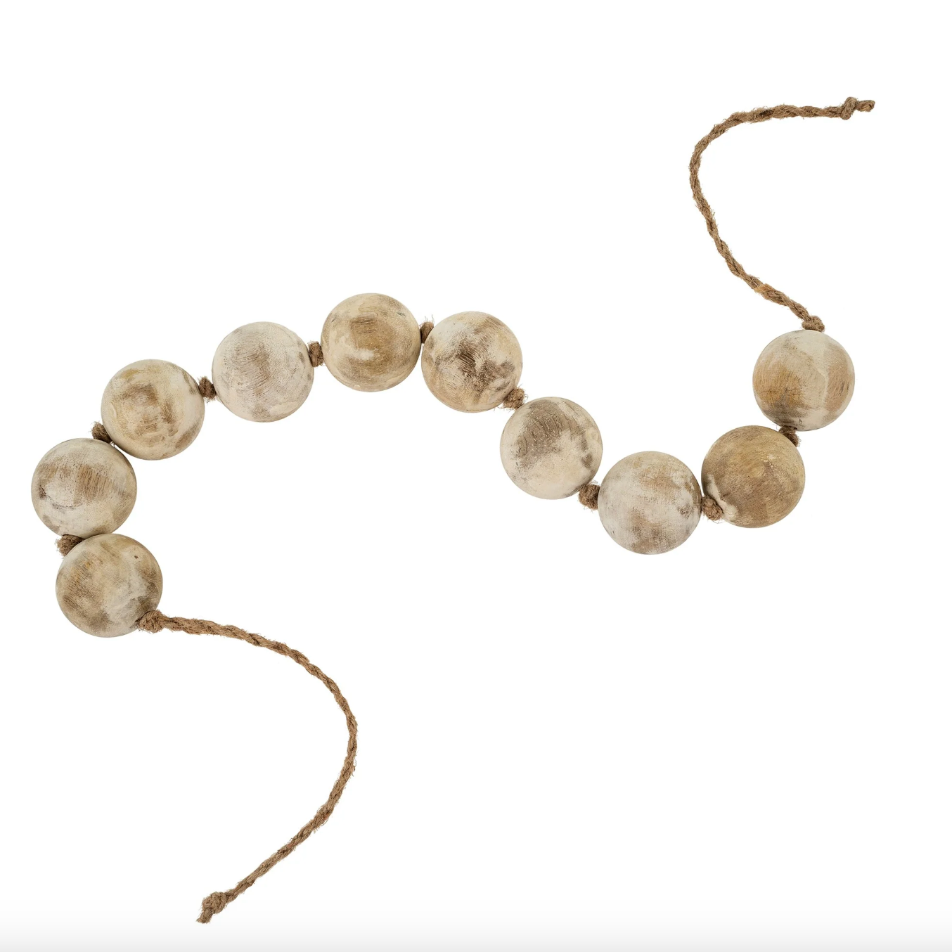 Caroline Wooden Bead White Garland