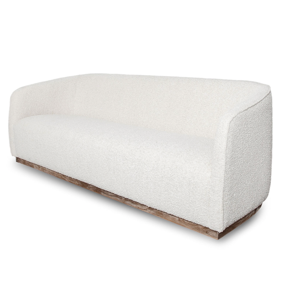 cream boucle sofa