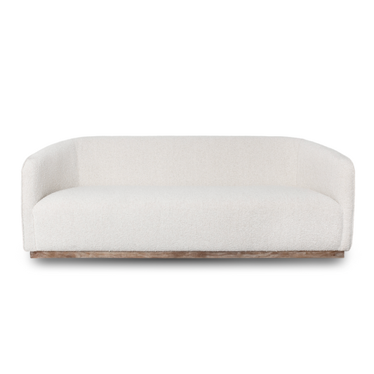 cream boucle sofa