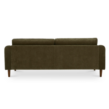 Green velvet sofa