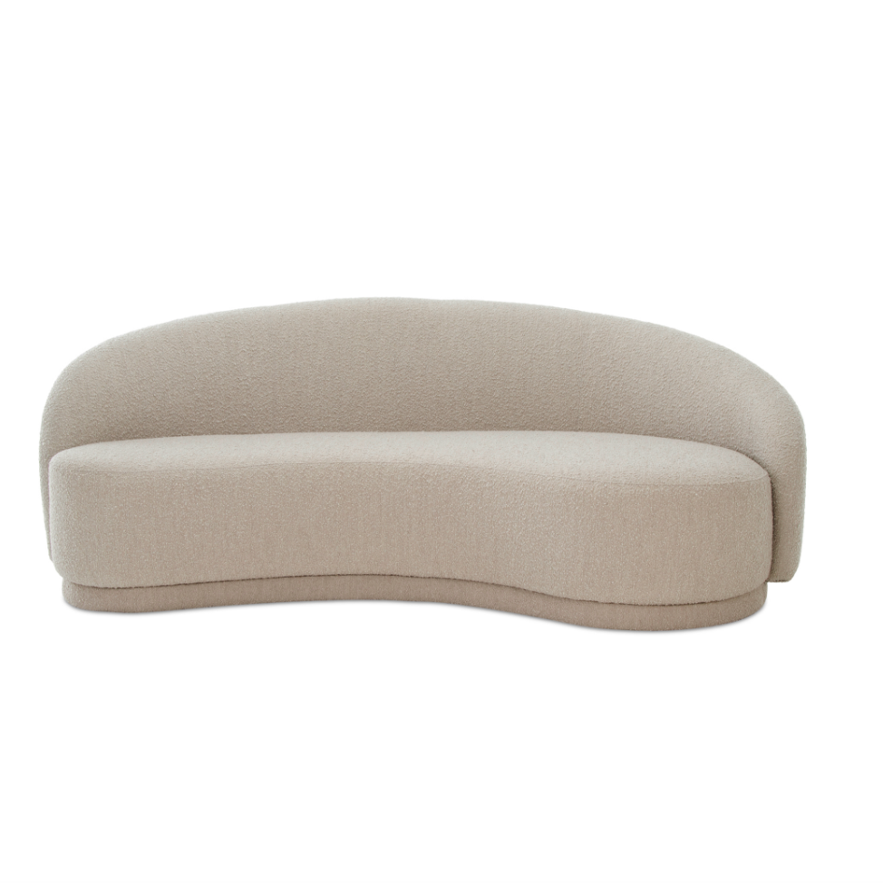 taupe boucle sofa