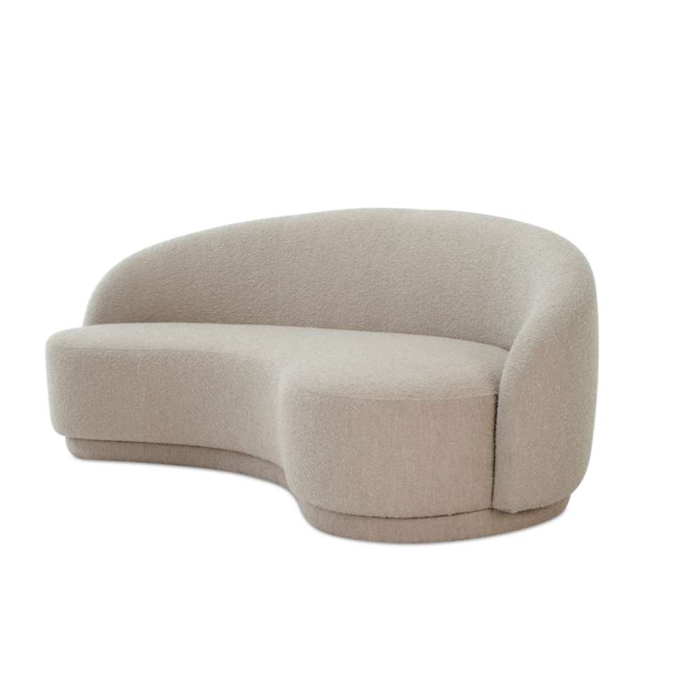 taupe boucle sofa