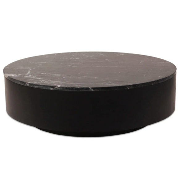 black marble round coffee table